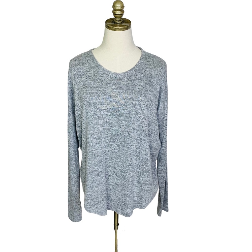 Rag & Bone Gray Shenille Relaxed LS Top MEDIUM 3511 - Picture 1 of 6
